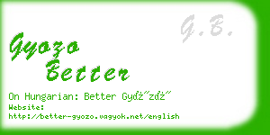 gyozo better business card